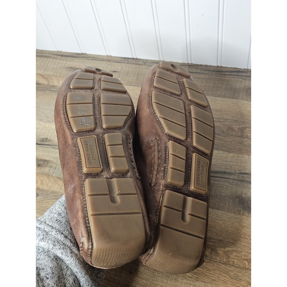 Cole Haan Leather Driving Loafers Men's Size 9.5 Brown Casual Slip On - Picture 8 of 10